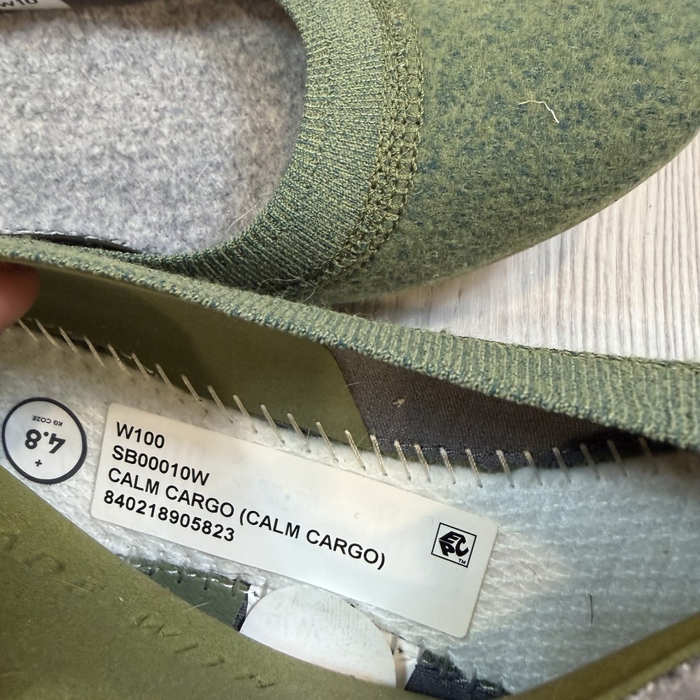 Allbirds Green Ballet Flat Tree Breezers Comfort Shoes Womens 10 Calm‎ Cargo - Picture 8 of 9